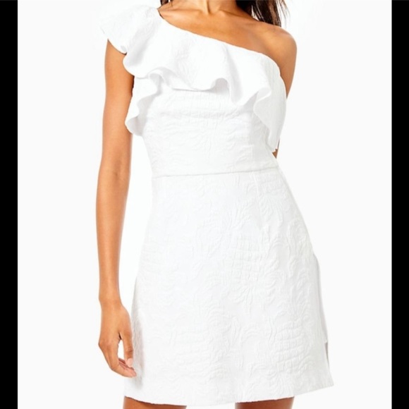 {Lilly Pulitzer} Brand New Kipton One-Shoulder Romper - Picture 2 of 11